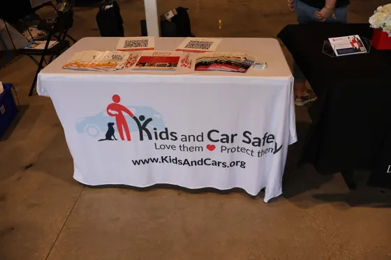 The Kids and Car Safety table